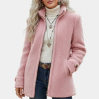 Annelies | soft mid-length coat with zipper