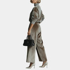 Aurélie | Casual Velvet Two-Piece Set with High Collar for Women