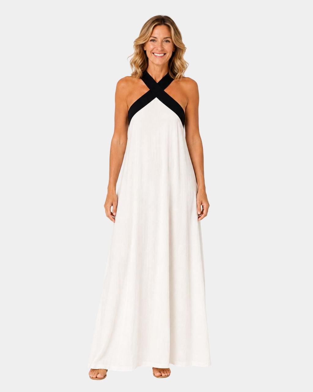 Iva | Maxi dress with crossed straps