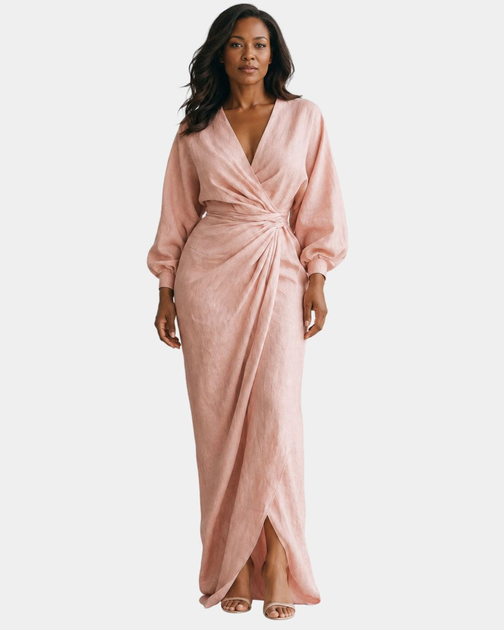 Sidonie | Pink Minimalist Maxi Dress