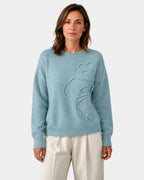 Alma | Knitted Flower Sweater