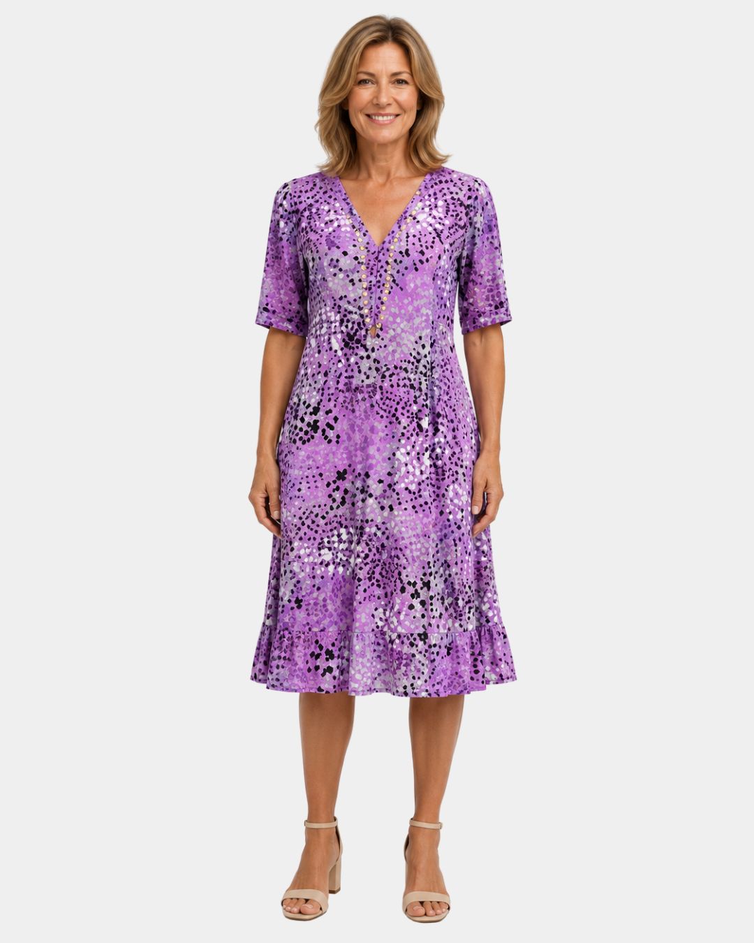 Adèle | Dress with V-neckline