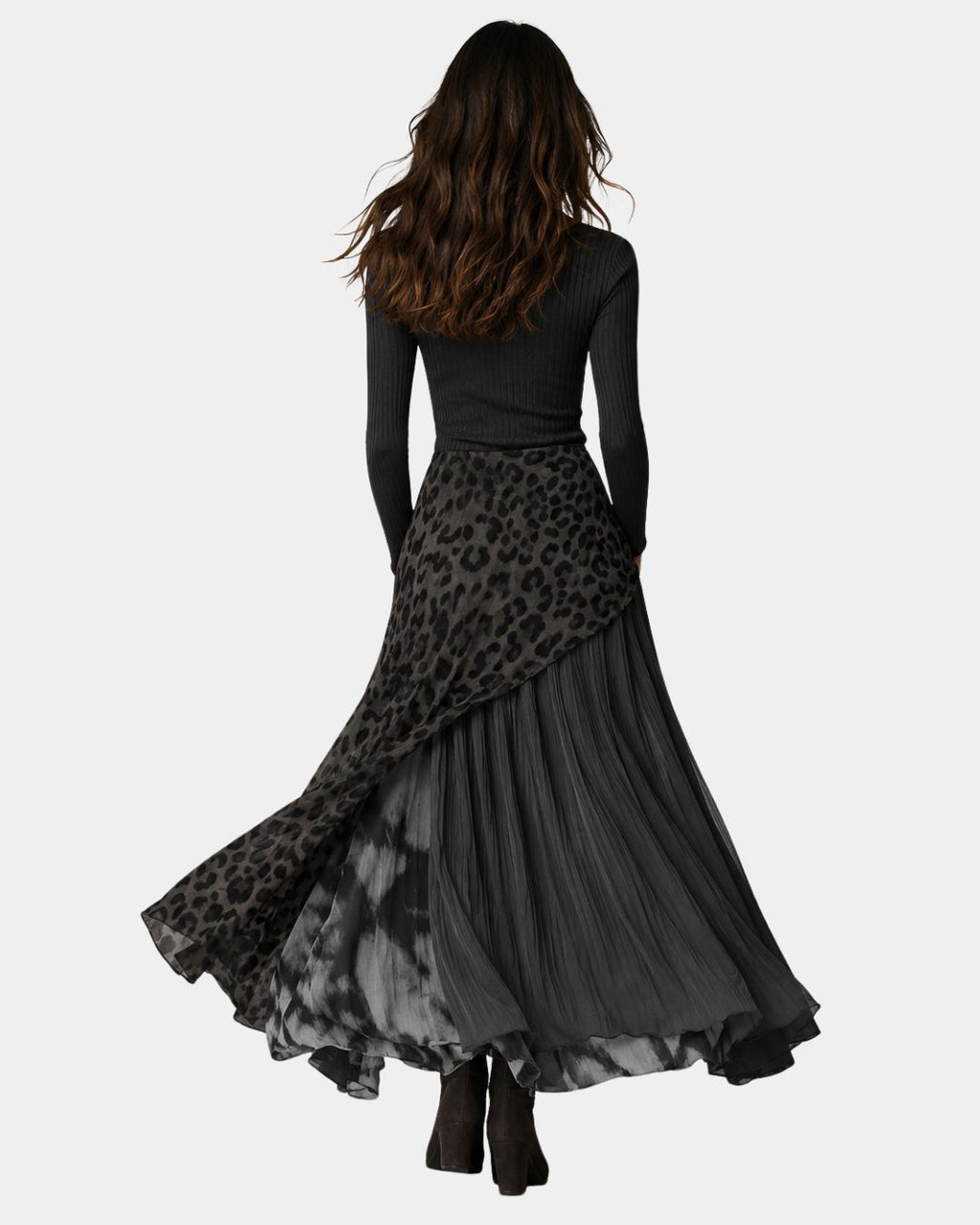 NKEM | Long Leopard Print Dress