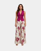 Alixène | Sleeveless Top and Floral Pants Set
