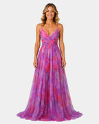 Giselle | Long floral print dress