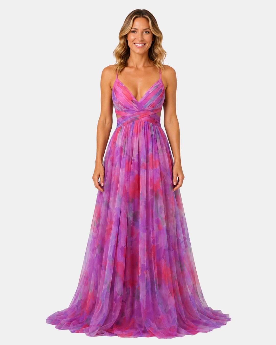 Giselle | Long floral print dress