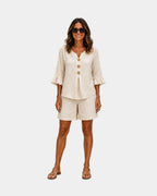 Auberte | Shorts and Blouse Set