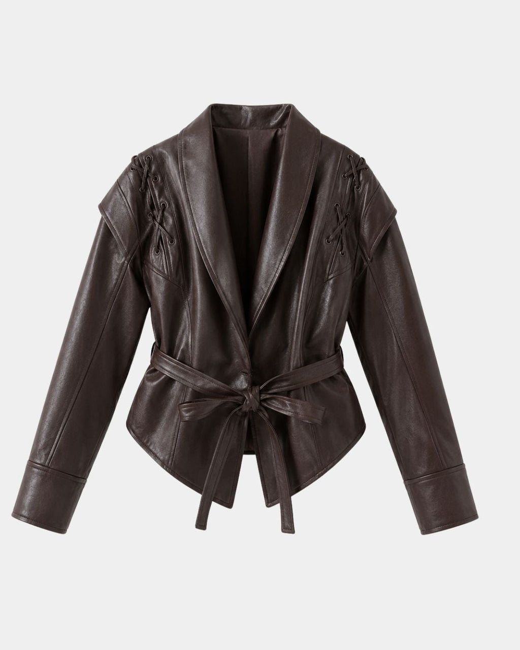Jolysse | Wrap Coat in Faux Leather