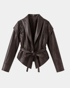 Jolysse | Wrap Coat in Faux Leather