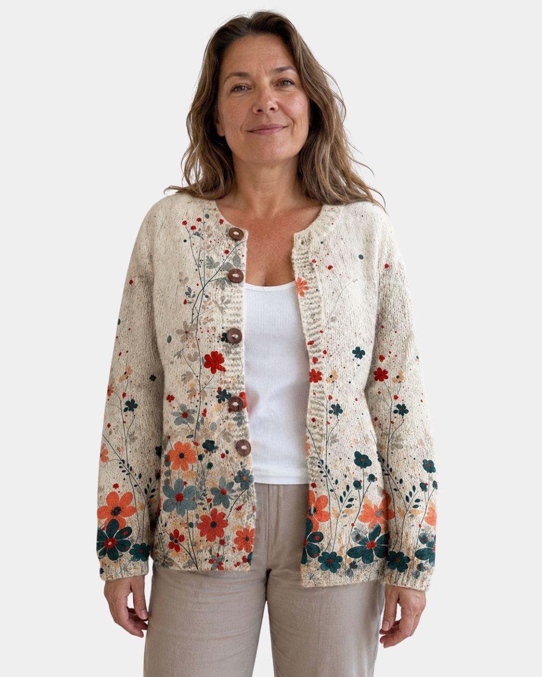 Sabrina | Vintage Floral Knit Cardigan