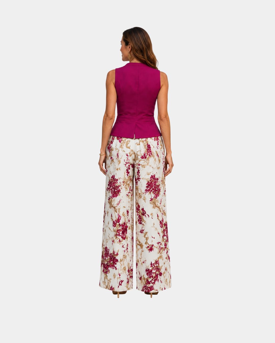 Alixène | Sleeveless Top and Floral Pants Set