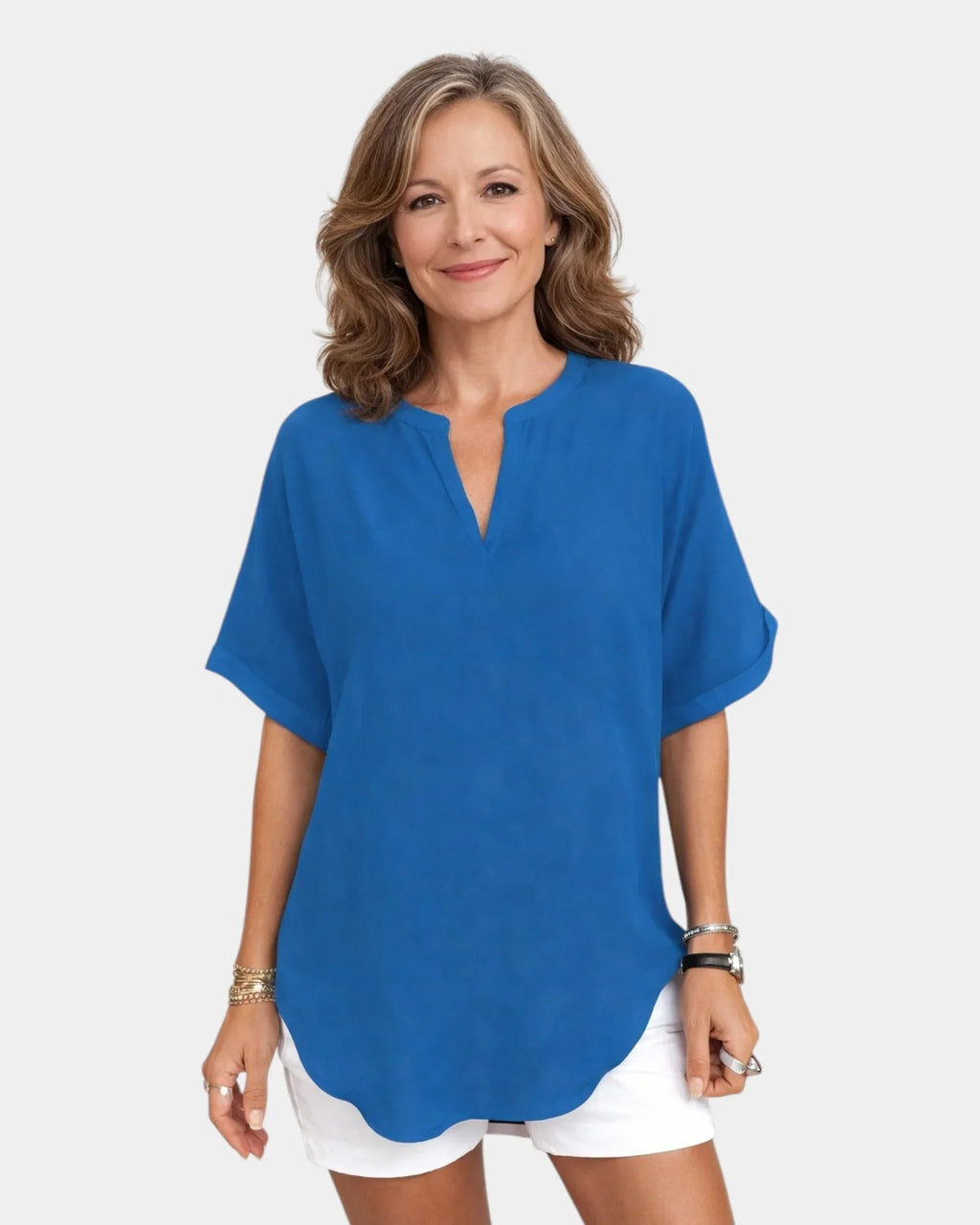 Dóris | Lightweight Top with V-Neck