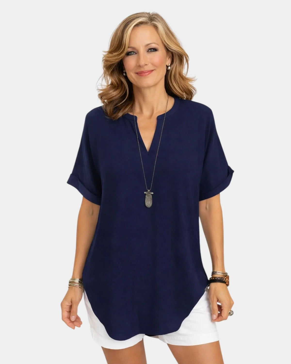 Dóris | Lightweight Top with V-Neck