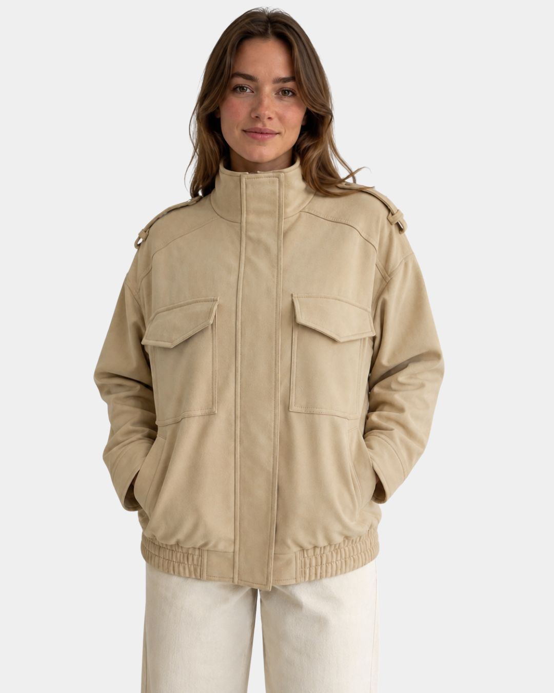 Juléane | Elegant bomber jacket with high collar