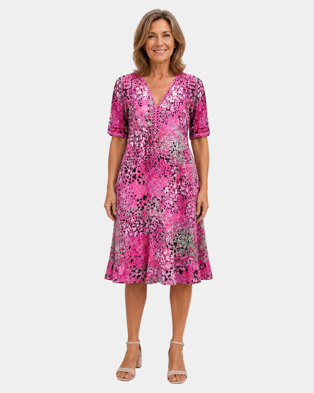 Adèle | Dress with V-neckline
