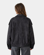 Aurézia | Oversized Synthetic Suede Jacket
