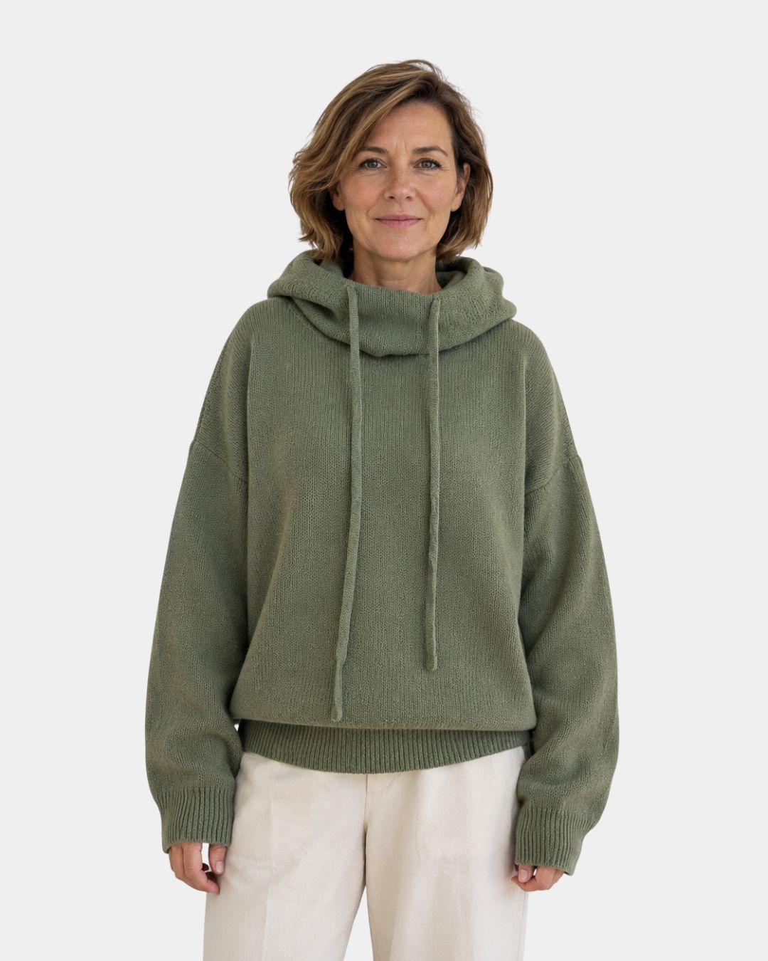 Marie | Cozy Sweater with High Collar and Hood