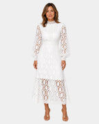 Yvette | Delicate Lace Midi Dress