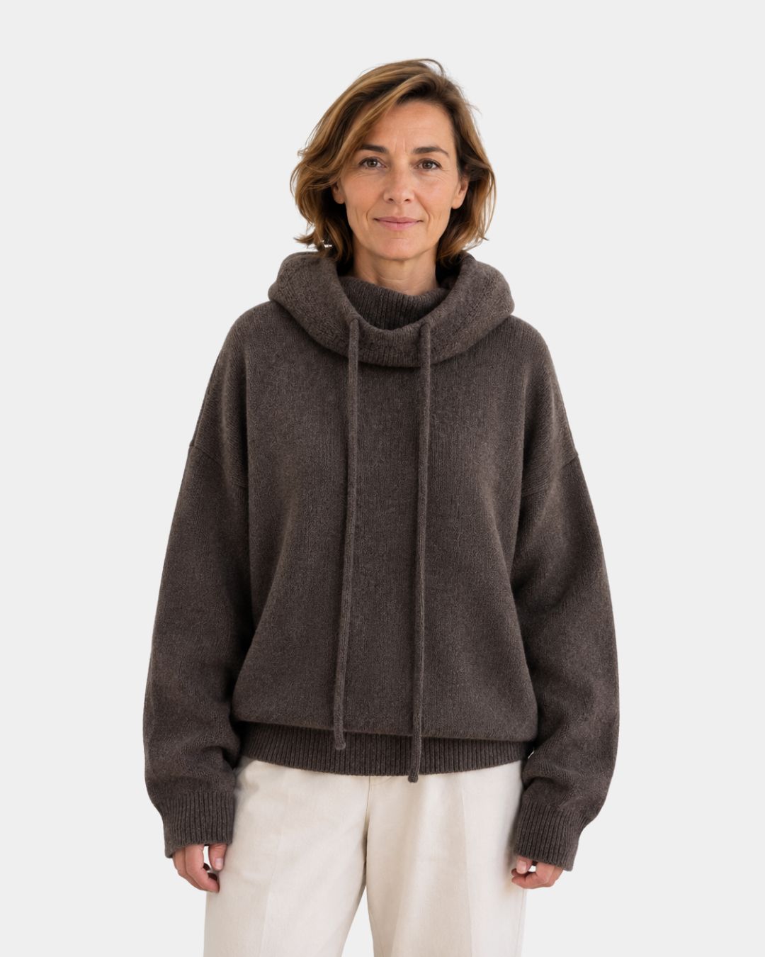 Marie | Cozy Sweater with High Collar and Hood
