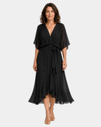 Carmen | Chiffon Dress with V-Neck