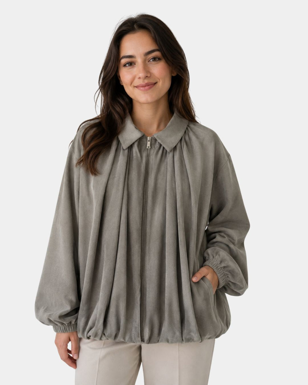 Agnèsine | Vintage Loose Bomber Jacket
