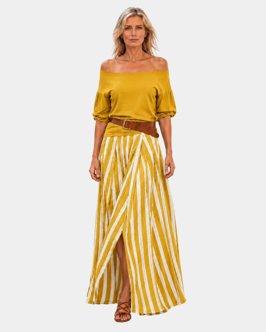 Etiennette | Mediterranean Style Blouse and Skirt Set