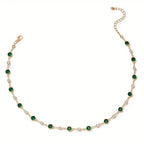 Victory | Verdant Emerald Station Necklace