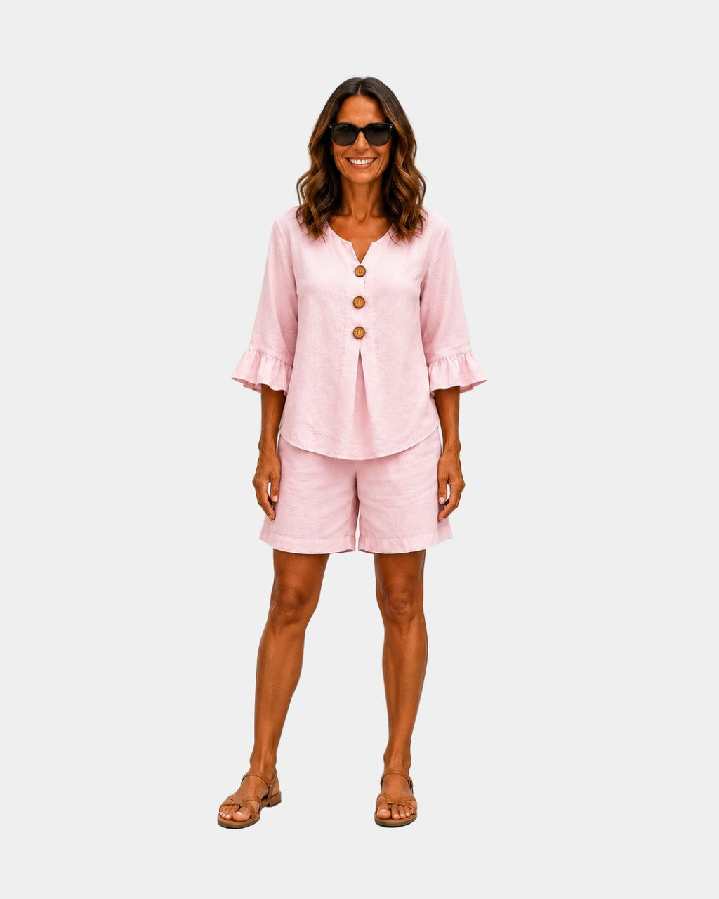 Auberte | Shorts and Blouse Set