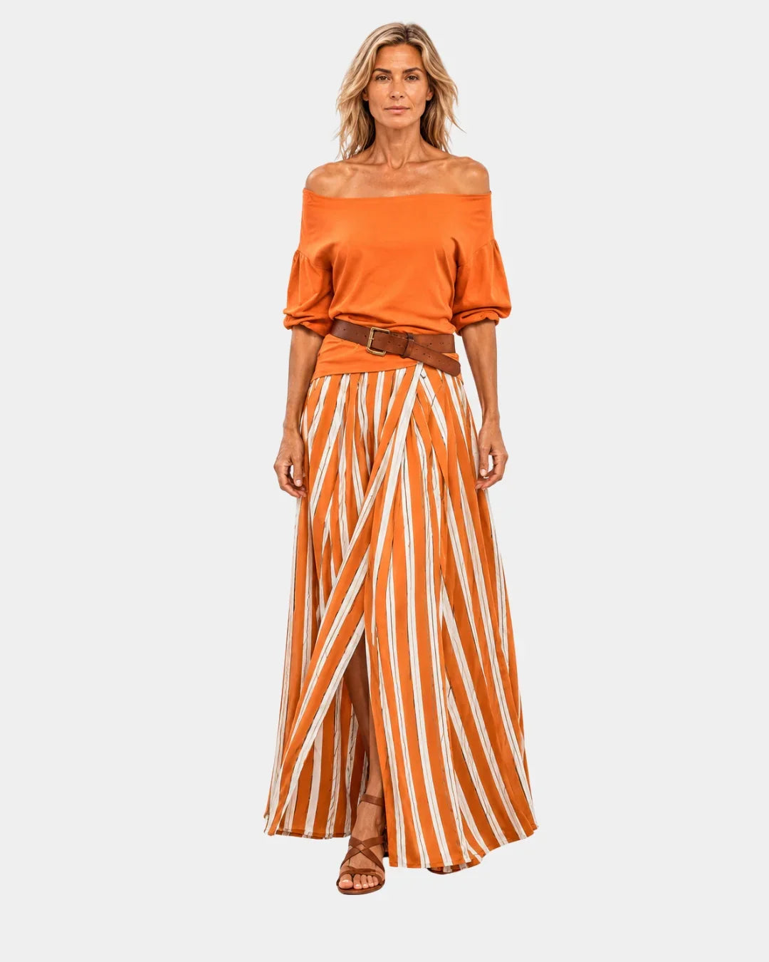 Etiennette | Mediterranean Style Blouse and Skirt Set