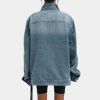 Lucie – Vintage Washed High Collar Jacket