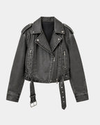 Ambrésia | Women's Washed Faux Leather Jacket