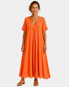 Basine | Lightweight Long Dress with V-Neck