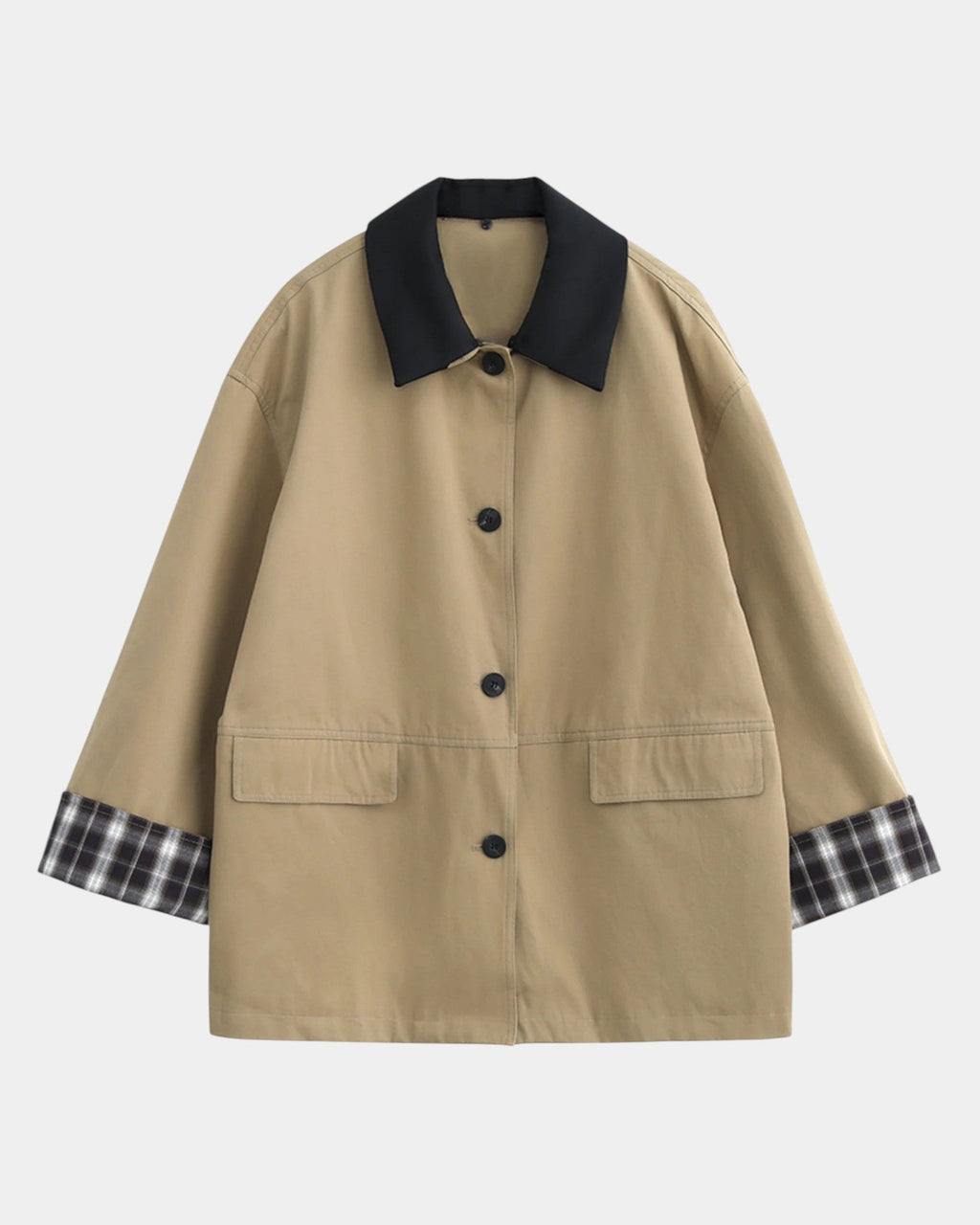 Jasélie | Button-Up Jacket with Contrasting Details