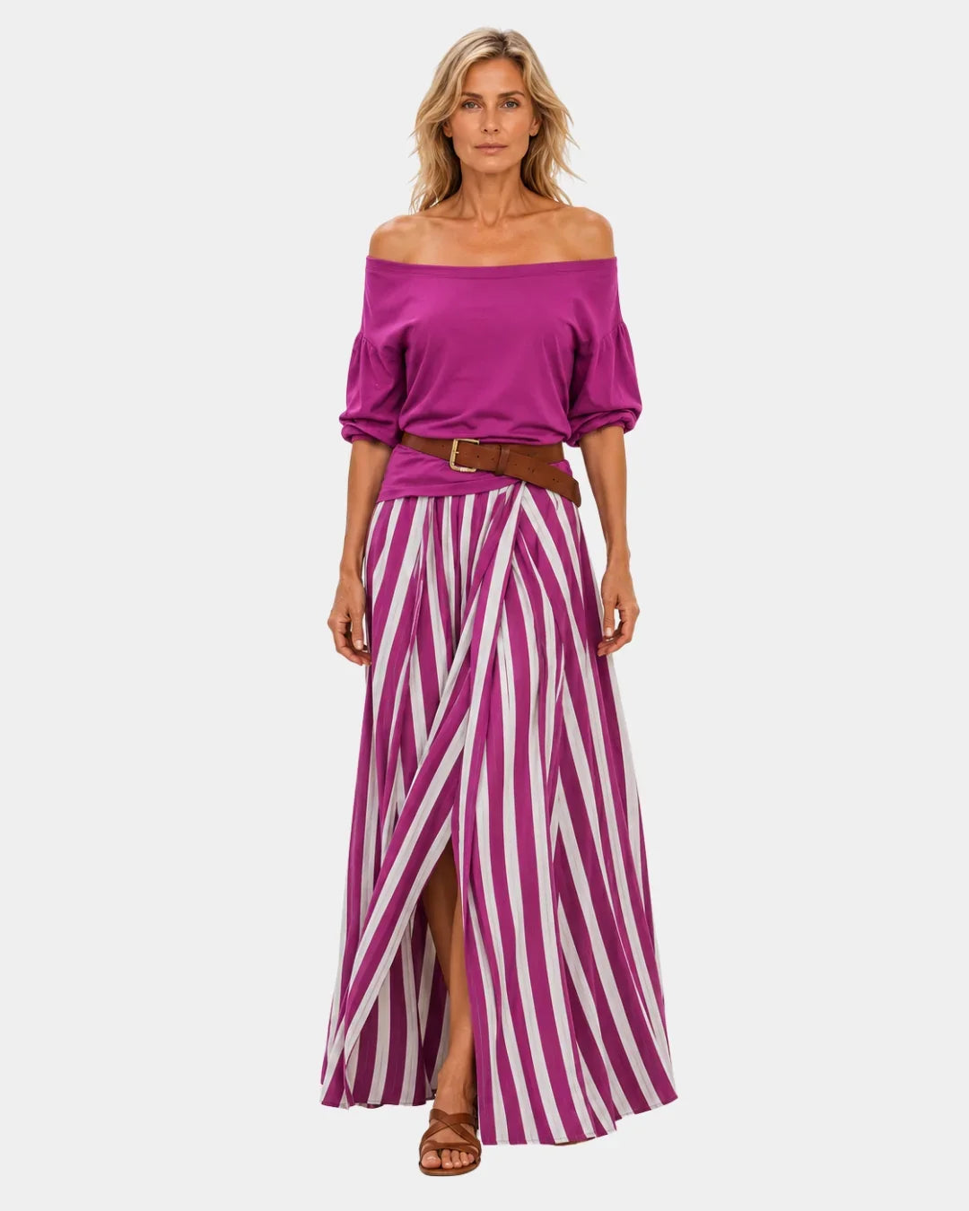 Etiennette | Mediterranean Style Blouse and Skirt Set