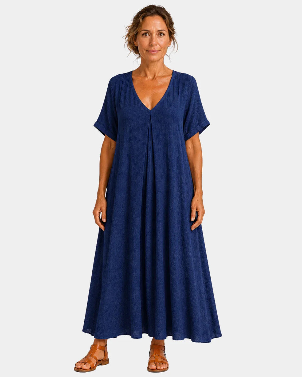 Basine | Lightweight Long Dress with V-Neck