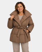 Alixène | Women's Quilted Jacket with Waist Belt