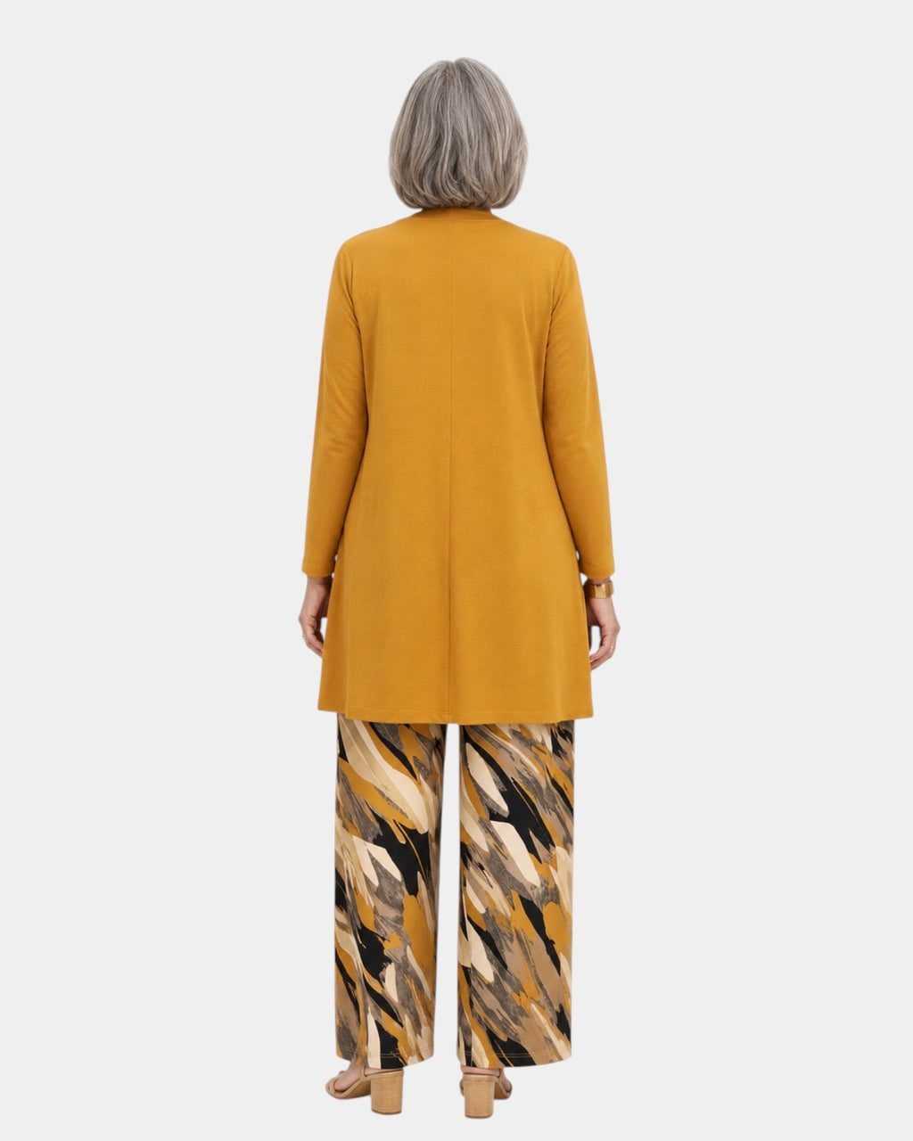 Vera | Three-Piece Brushstroke Set in Mustard