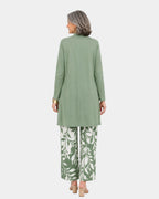 Sylvia | Three-Piece Sage Leaf Print Set