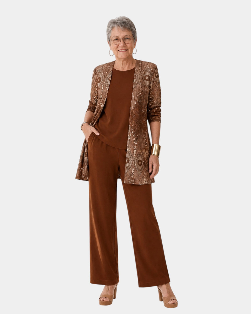 Clara | Warm Brown Three-Piece Set