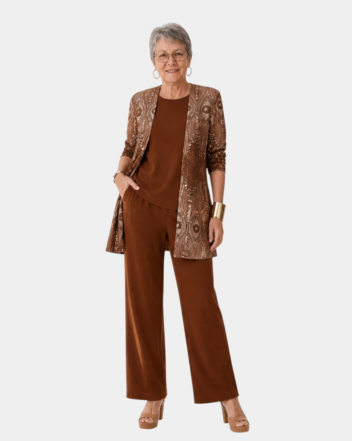Clara | Warm Brown Three-Piece Set