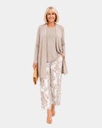 Genevieve | Taupe Botanical Ensemble in Three Pieces
