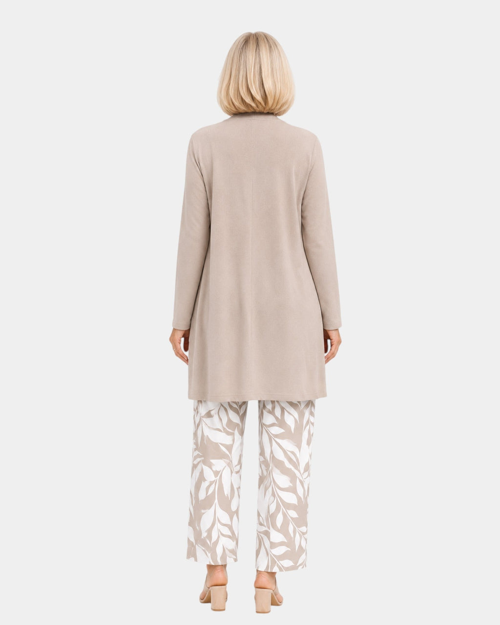 Genevieve | Taupe Botanical Ensemble in Three Pieces