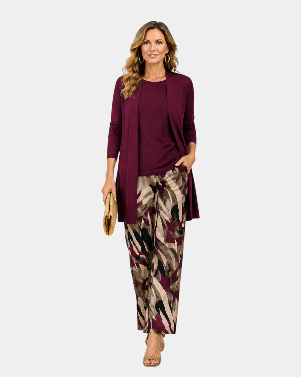 Ingrid | Three-Piece Wine Print Set