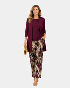 Ingrid | Three-Piece Wine Print Set