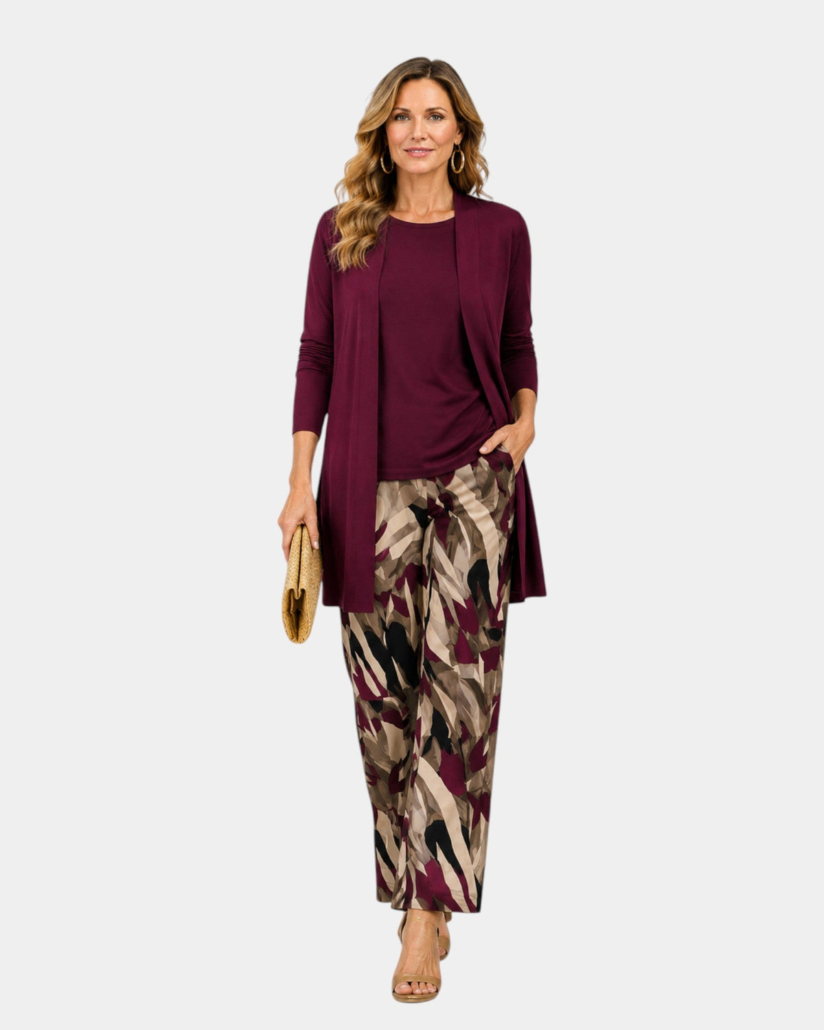 Ingrid | Three-Piece Wine Print Set