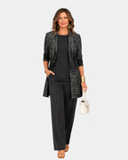 Eloise | Three-Piece Textured Black Set