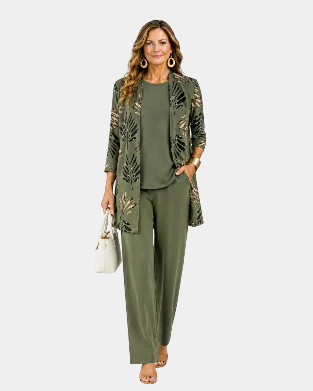 Rosemary | Three-Piece Leaf Print Set