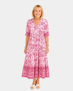 Cosima | Elegant V-Neck Floral Dress