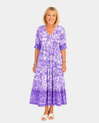 Cosima | Elegant V-Neck Floral Dress
