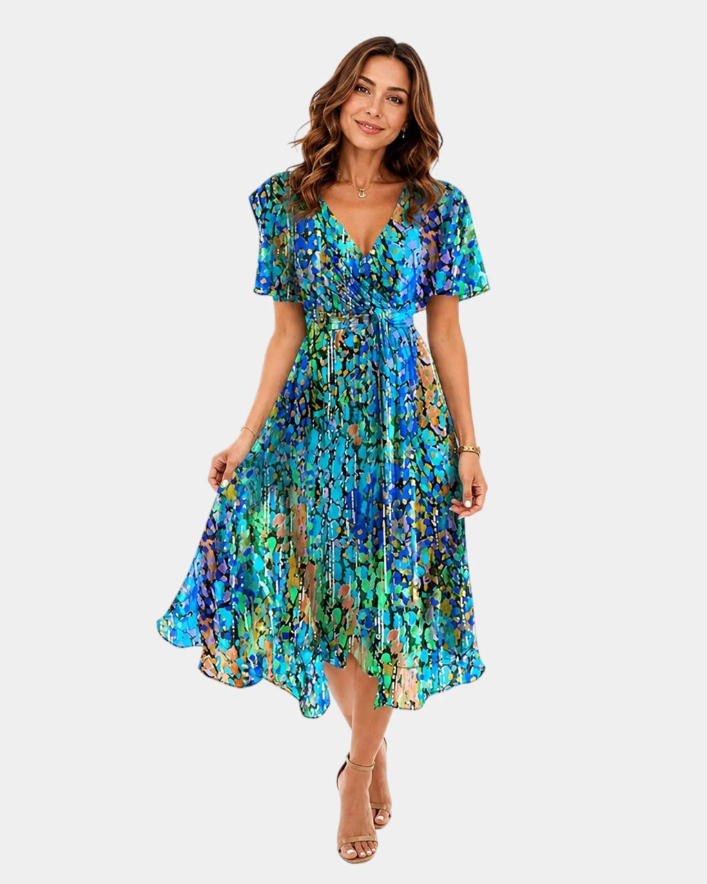 Mélisande | Floral Dress with V-Neck